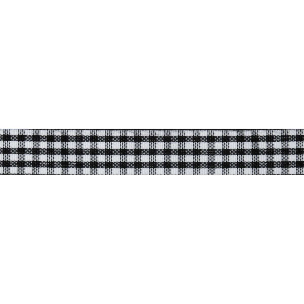 Bowtique Black Gingham Polyester Ribbon - 5m x 15mm Roll