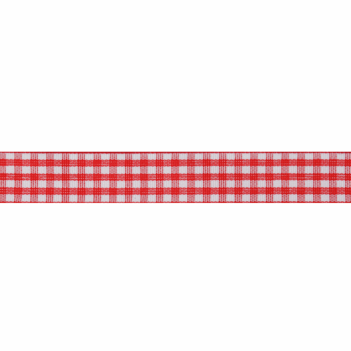 Bowtique Red Gingham Polyester Ribbon - 5m x 15mm Roll