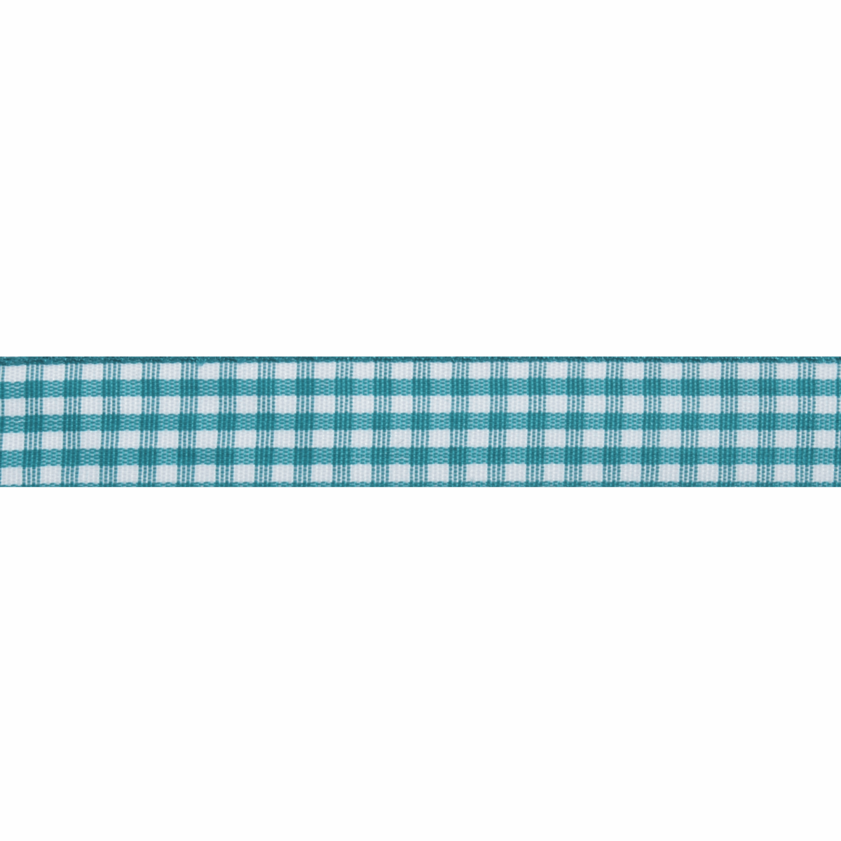 Bowtique Blue Gingham Polyester Ribbon - 5m x 15mm Roll