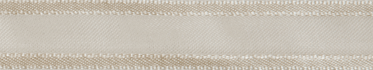 Ivory Organdie with Satin Edge Ribbon - 5m x 12mm