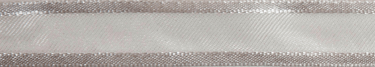 Silver Organdie with Satin Edge Ribbon - 4m x 38mm