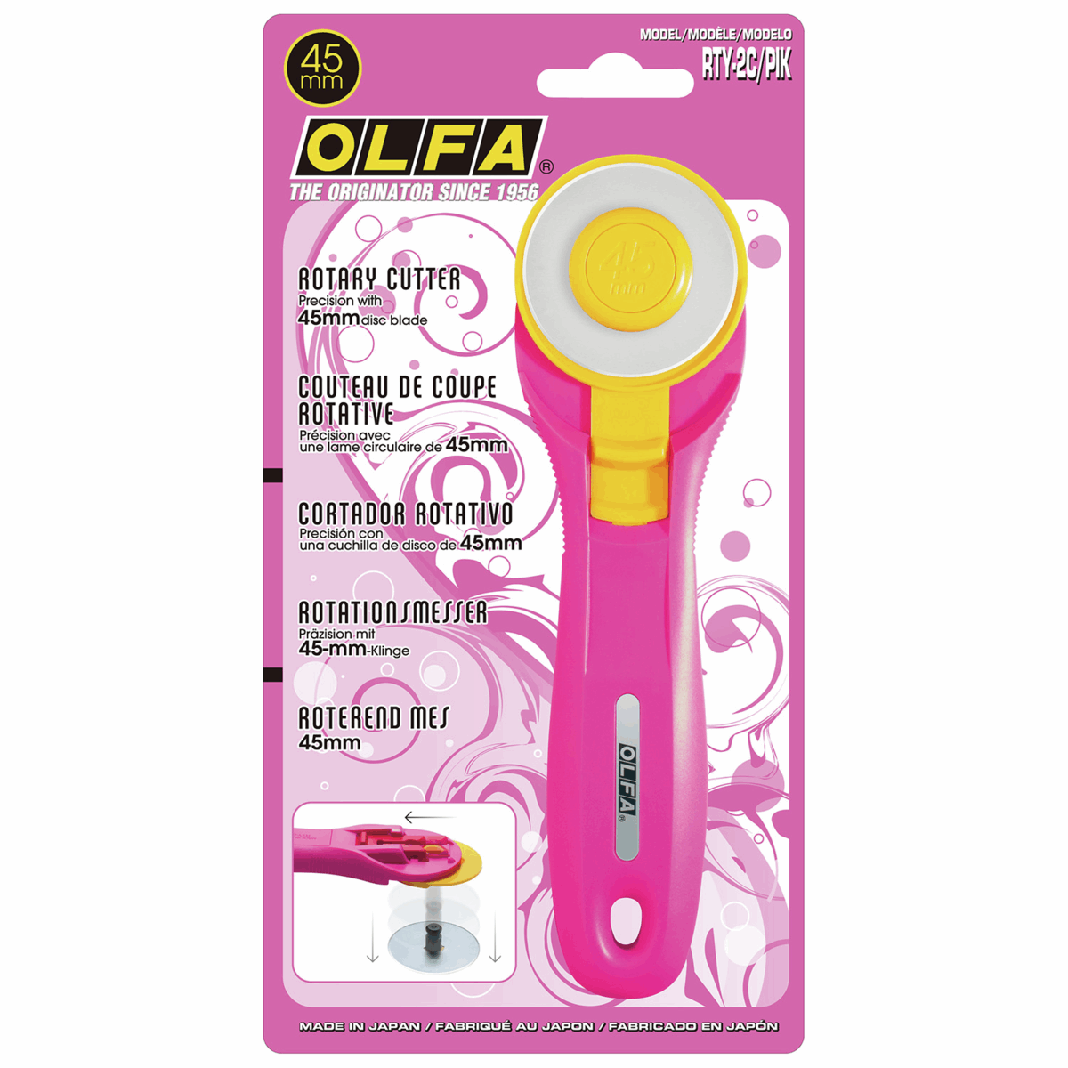 Olfa Pink Rotary Cutter - 45mm