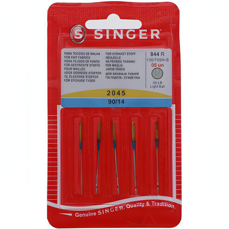 5 x Singer Stretch (Ball Point) Needles (2045) 90/14