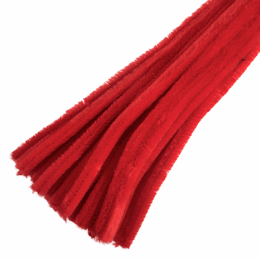 Trimits Red Jumbo Chenilles - 30cm x 12mm (Pack of 50)