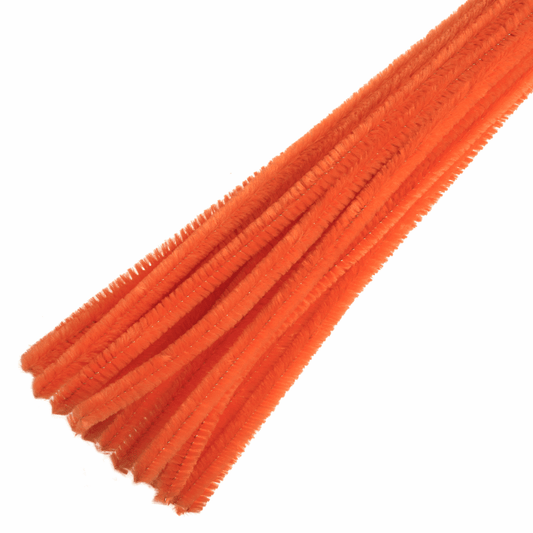 Trimits Orange Jumbo Chenilles - 30cm x 12mm (Pack of 50)