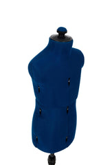 Adjustoform Junior Dressform (blue) - Adjustable dress form with metal stand (child sized 8 part body with 12 adjusters) Made in the UK