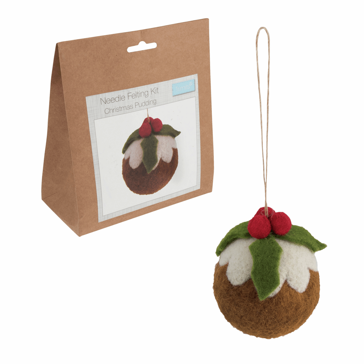 Trimits Needle Felting Kit - Christmas Pudding