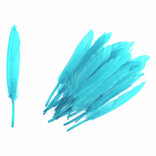 Trimits Duck Feathers - Turquoise (Pack of 24)