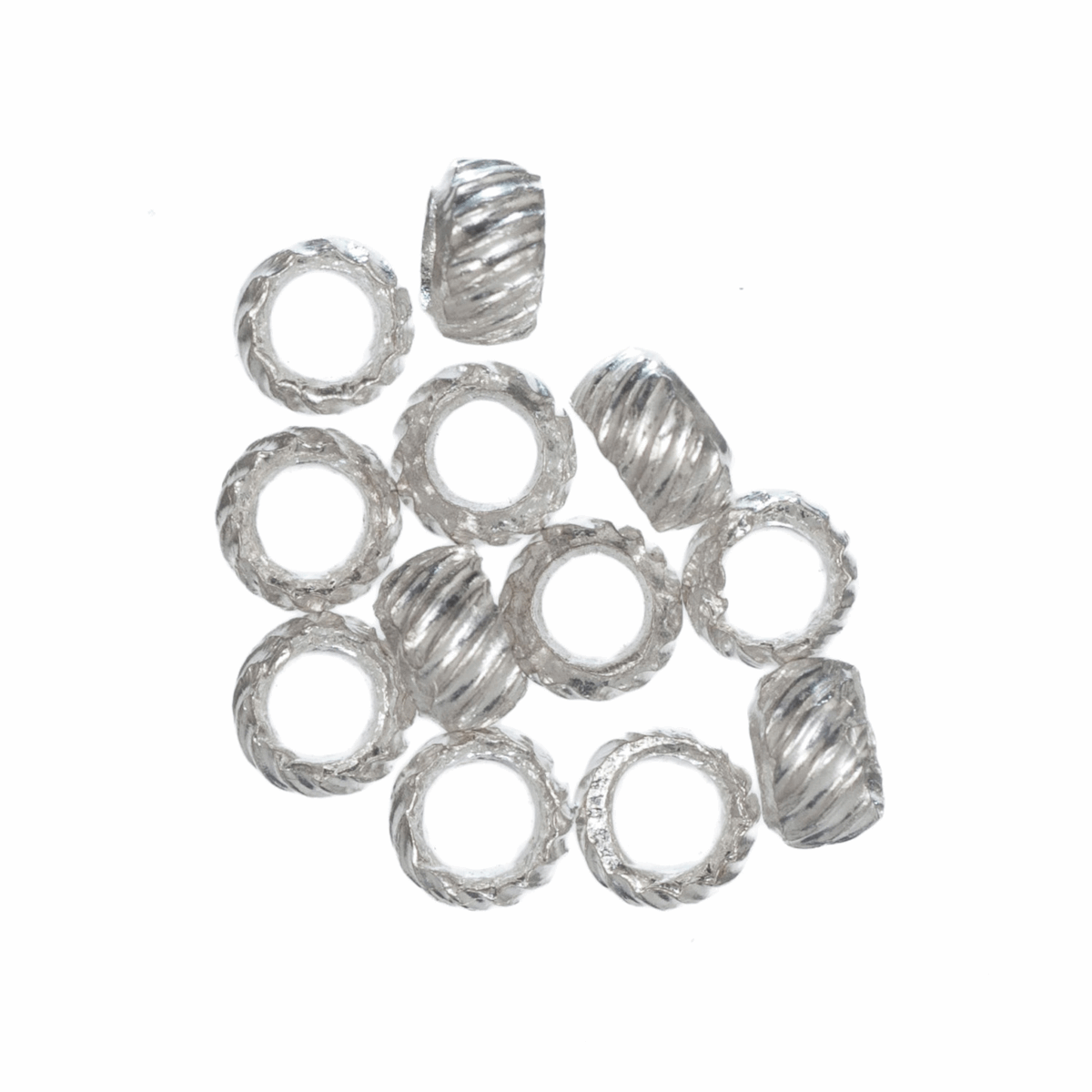 Trimits Deluxe Silver Patterned Spacer Beads (Pack of 12)