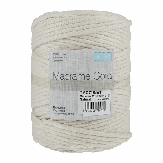 Natural Macrame Cord - 100m x 7mm