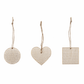 Trimits Cross Stitch Wooden Shape Decorations (Set of 3)