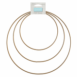 Trimits Gold Metal Wire Craft Hoops - 15-25cm (Set of 3 Sizes)