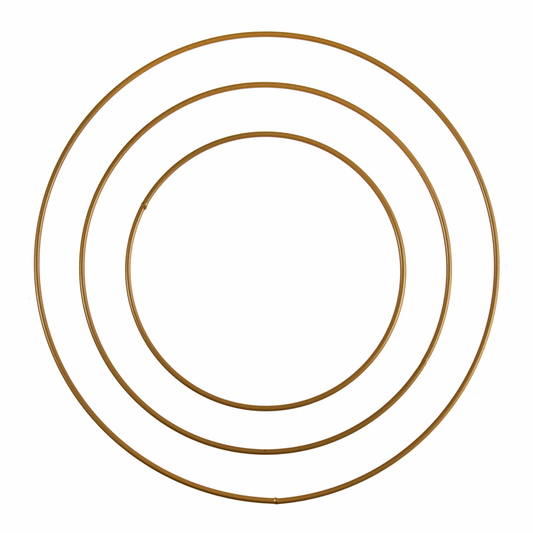 Trimits Gold Metal Wire Craft Hoops - 15-25cm (Set of 3 Sizes)