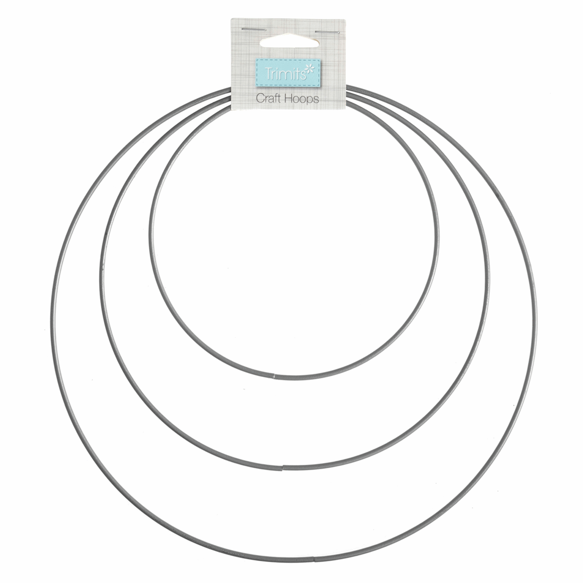 Trimits Silver Metal Wire Craft Hoops - 15-25cm (Set of 3 Sizes)