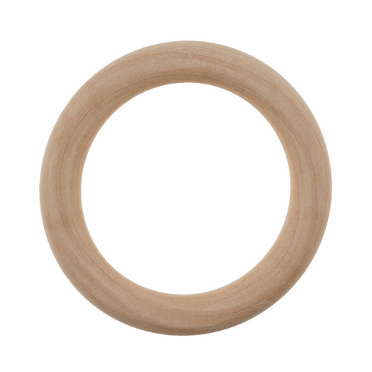 Trimits Macrame Round Wooden Craft Ring - 7cm Diameter
