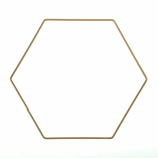 Trimits Gold Metal Hexagon Craft Hoop - 20cm