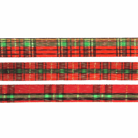 Trimits Tartan Ribbon Bundle - 3m x 15mm (3 Designs)