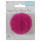 Trimits Faux Fur Super Fluffy Pom Pom - Cerise 6cm (Medium)