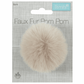 Trimits Faux Fur Super Fluffy Pom Pom - Natural 6cm (Medium)