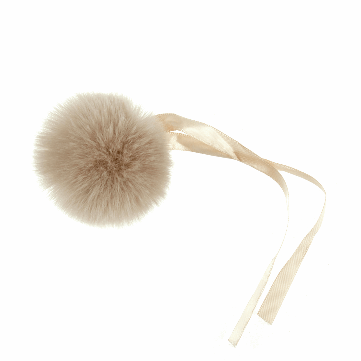 Trimits Faux Fur Super Fluffy Pom Pom - Natural 6cm (Medium)
