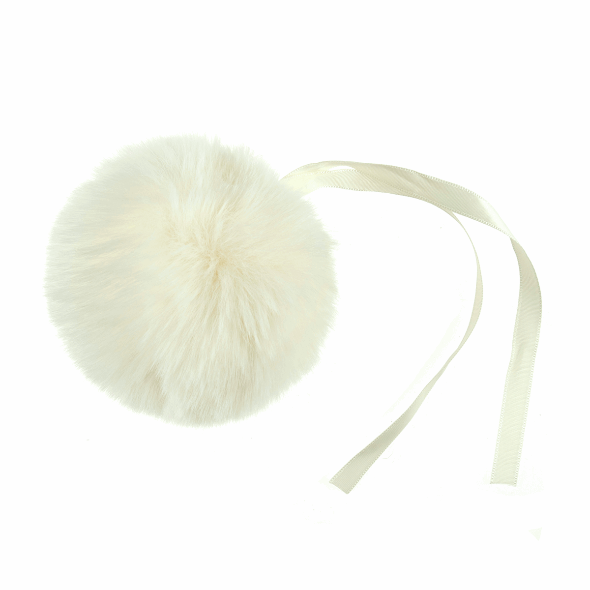 Trimits Faux Fur Super Fluffy Pom Pom - Cream 11cm