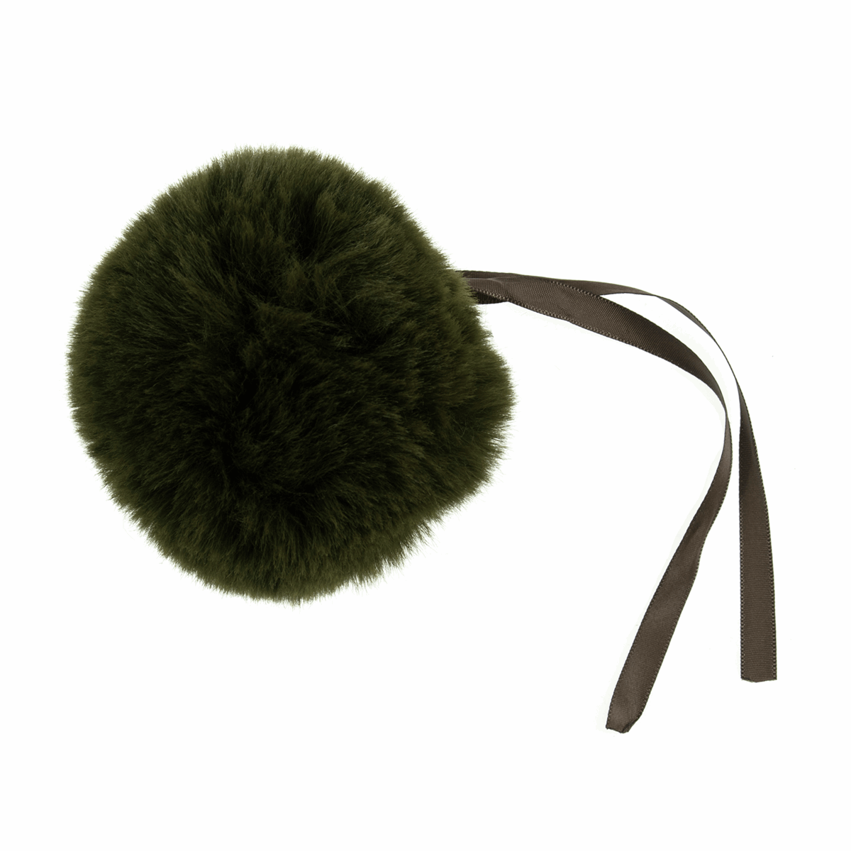 Trimits Faux Fur Super Fluffy Pom Pom - Khaki 11cm