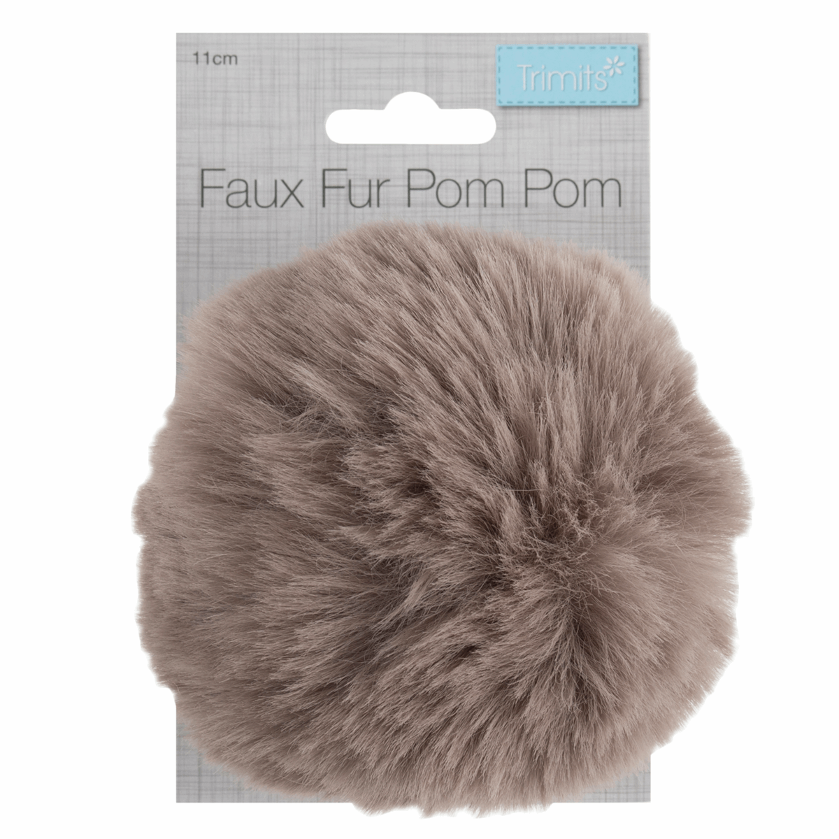 Trimits Faux Fur Super Fluffy Pom Pom - Mink 11cm