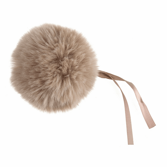 Trimits Faux Fur Super Fluffy Pom Pom - Natural 11cm