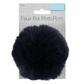Trimits Faux Fur Super Fluffy Pom Pom - Navy 11cm