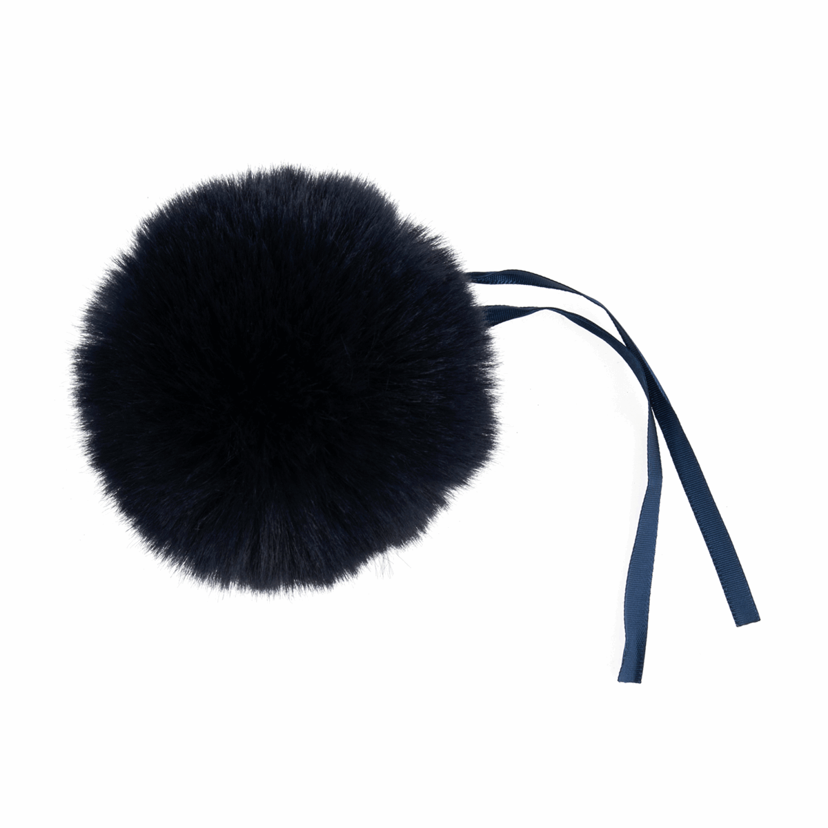 Trimits Faux Fur Super Fluffy Pom Pom - Navy 11cm