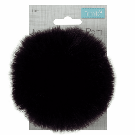 Trimits Faux Fur Super Fluffy Pom Pom - Purple 11cm