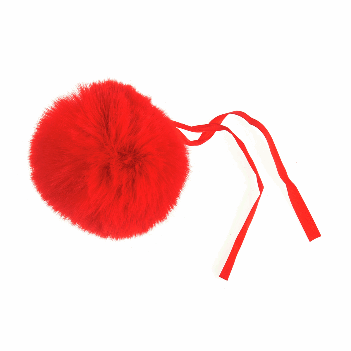 Trimits Faux Fur Super Fluffy Pom Pom - Red 11cm (Large)