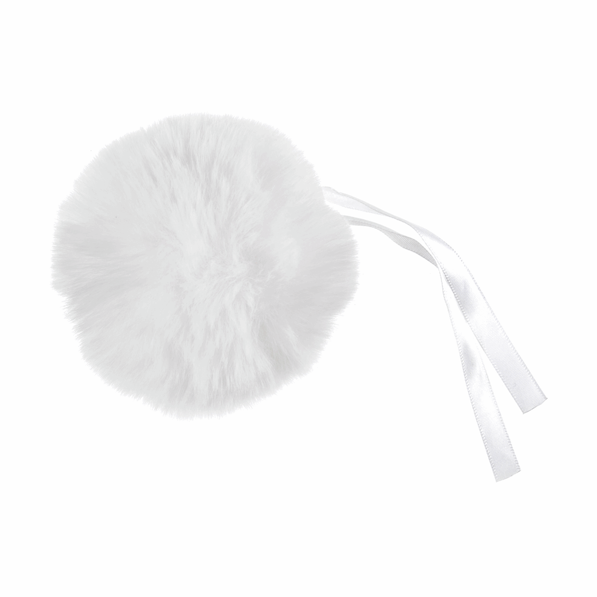 Trimits Faux Fur Super Fluffy Pom Pom - White 11cm