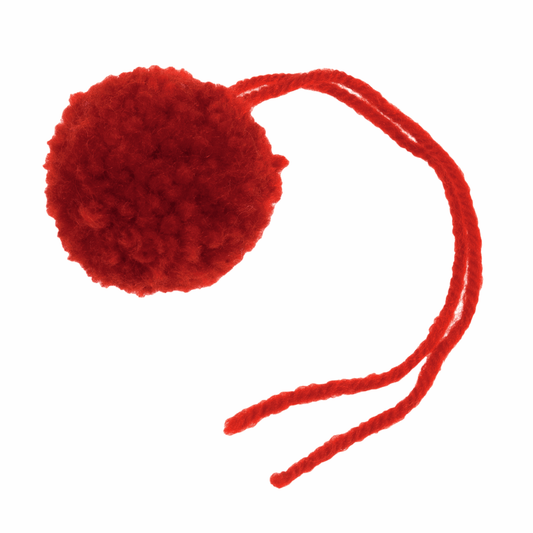 Trimits Red Fluffy Pom Poms - 3cm (Pack of 6)