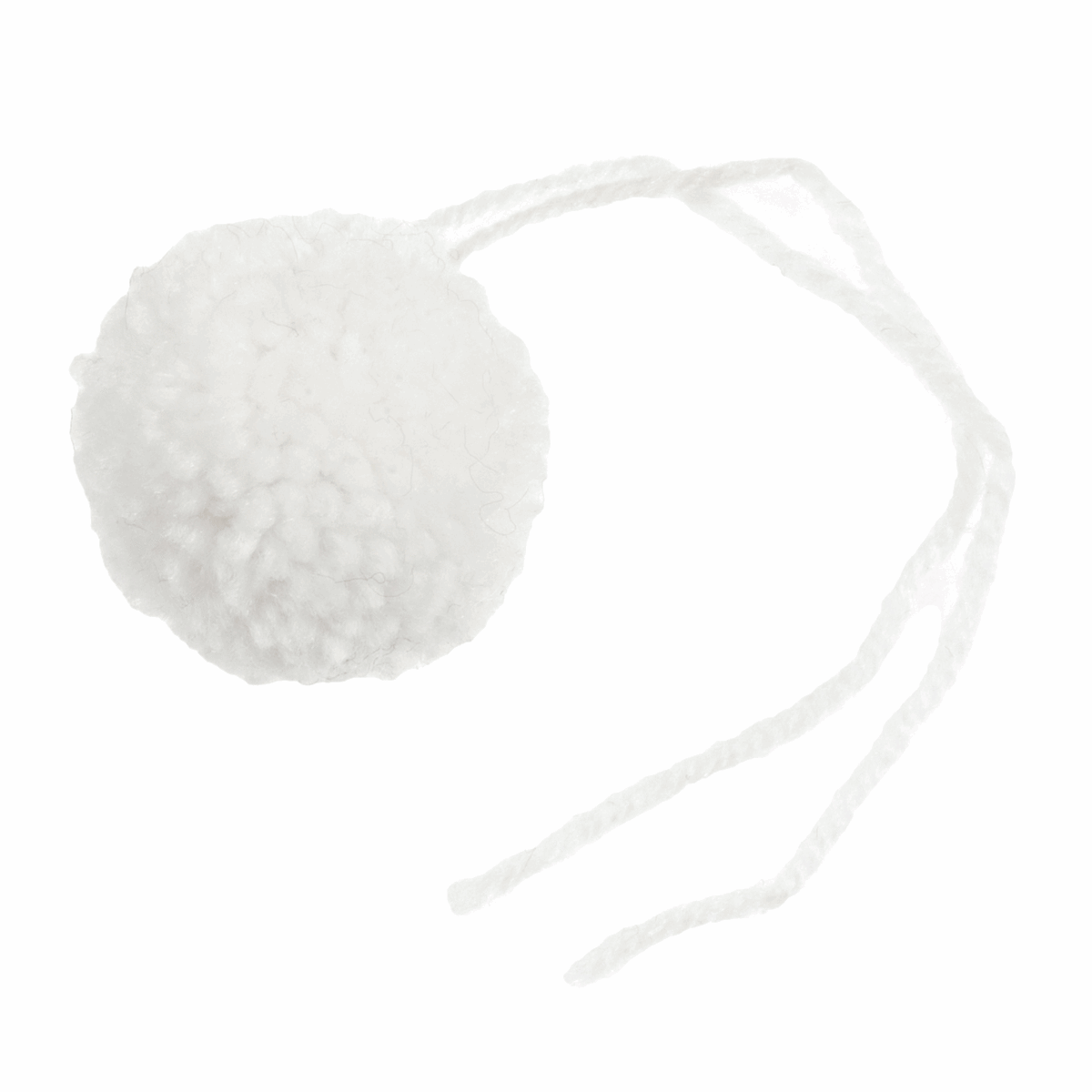 Trimits White Fluffy Pom Poms - 3cm (Pack of 6)