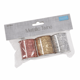 Festive Metallic Twine - 10m (Pack of 3)