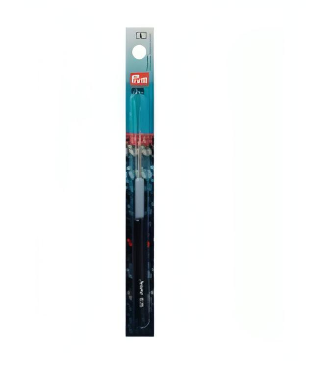 Prym Plastic Crochet Hook with Handle - Grey 14cm (9mm)