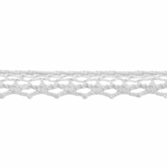 Bowtique White Cotton Lace - 5m x 10mm