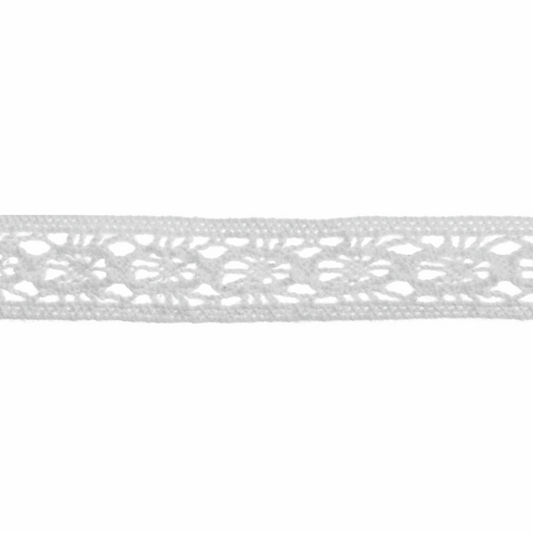 Bowtique White Cotton Lace - 5m x 12mm
