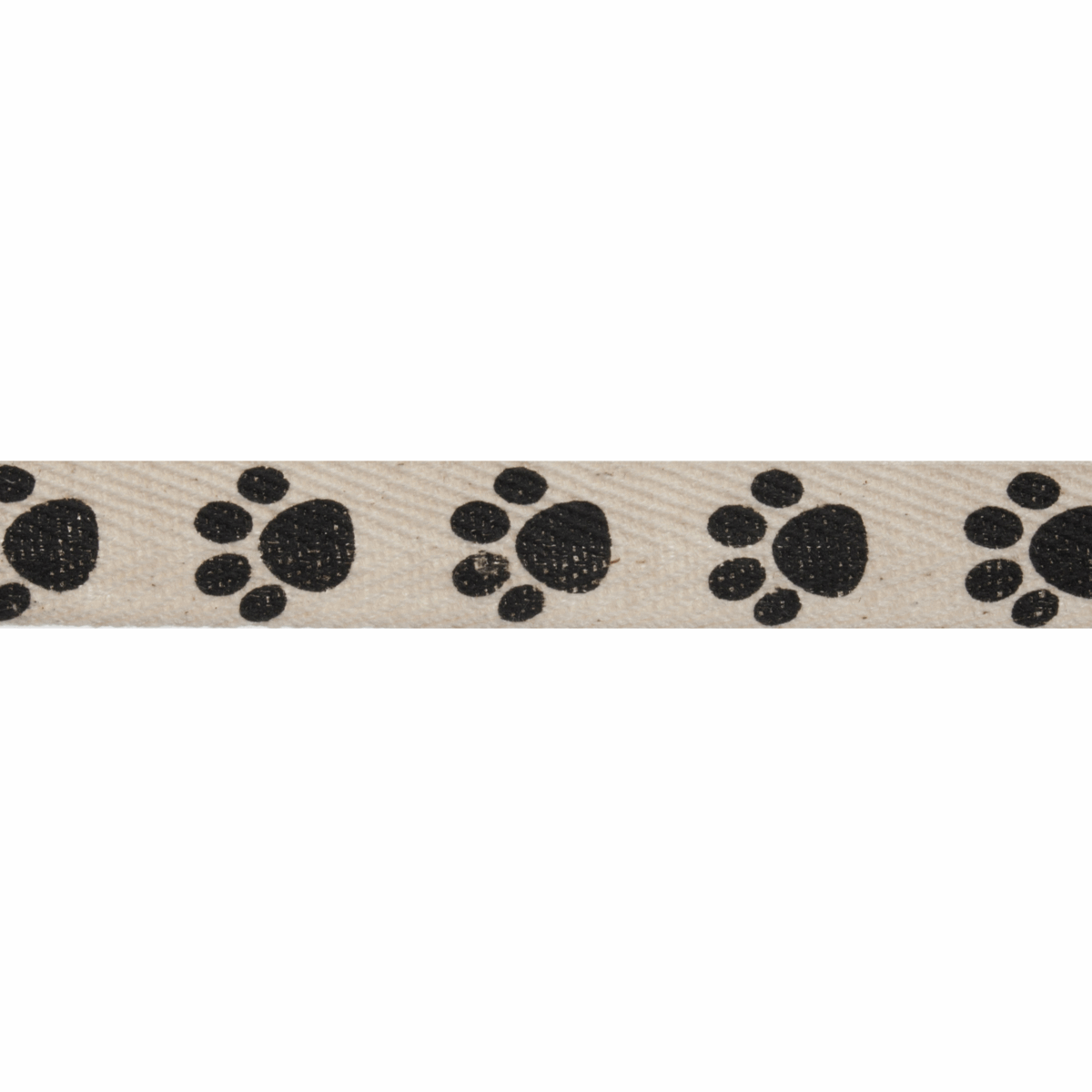 Bowtique Black Paw Print Ribbon - 5m x 10mm Roll