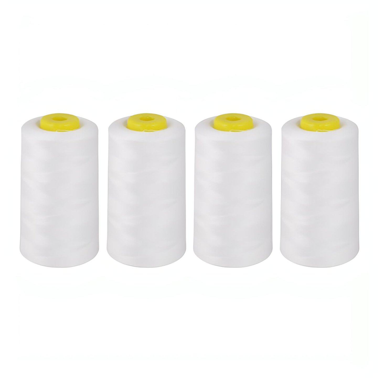 Pack of 4 x Overlocker Thread Cone 5000m Extra Large - White - Designed for Overlockers