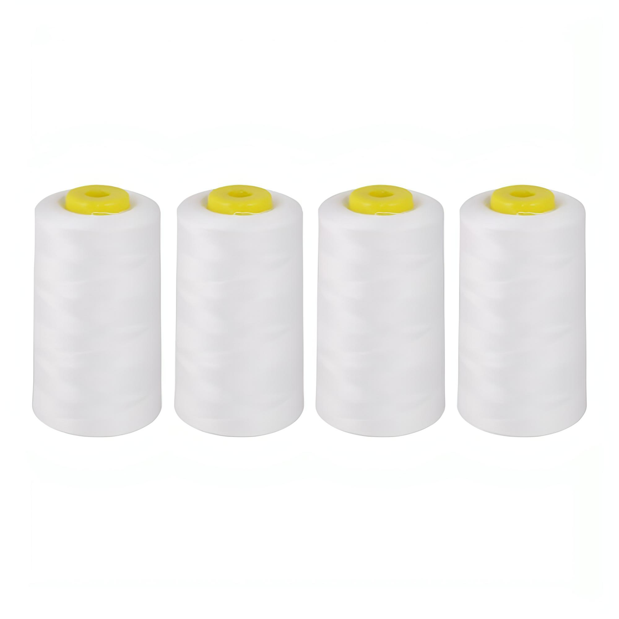 Pack of 4 x Overlocker Thread Cone 5000m Extra Large - White - Designed for Overlockers