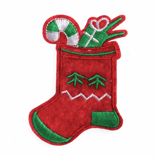 Trimits Iron-On/Sew On Motif Patch - Christmas Stocking
