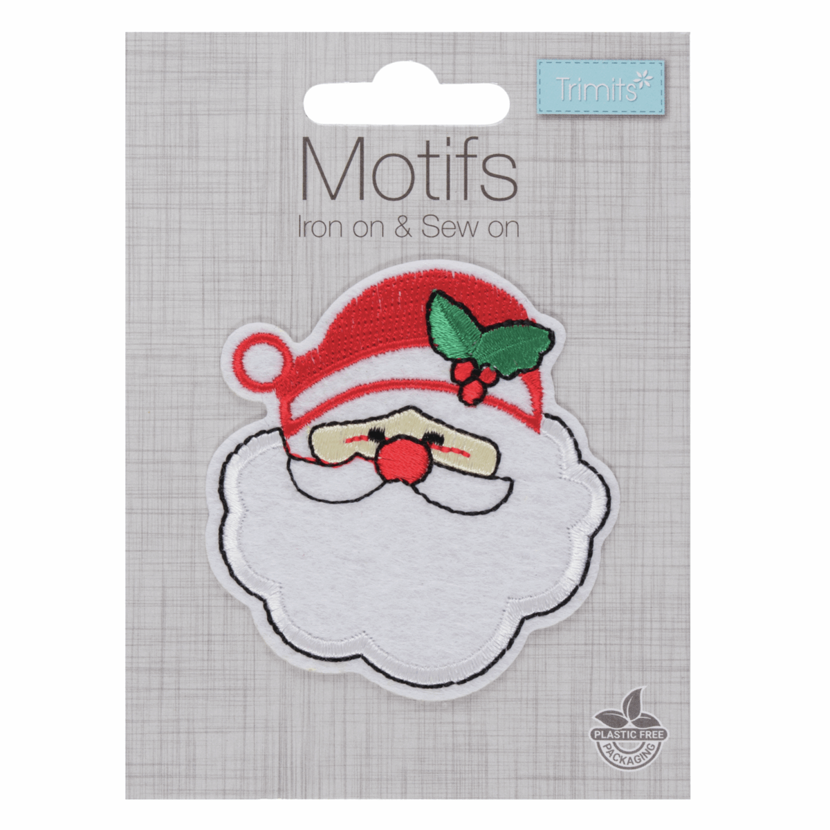 Iron-On/Sew On Motif Patch - Christmas Santa Claus