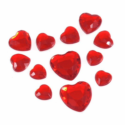 Trimits Bling Bling Red Hearts - Assorted Sizes