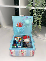 Luxury Craft Storage with Deluxe Craft Sewing Kit - Blue