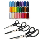 Premium Sewing Thread and Scissor Bundle - 24 x Thread Set and 3 x Scissor Set