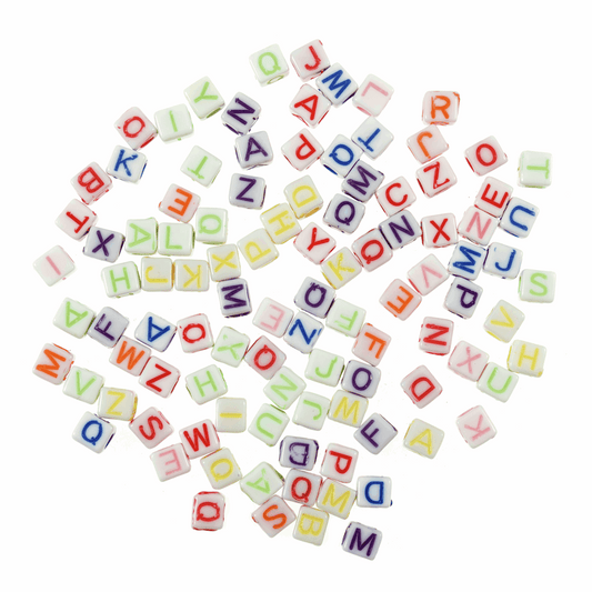 Trimits Assorted Plastic Alphabet Beads (Pack of 100)