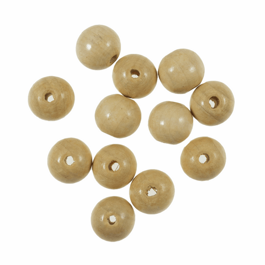 Trimits Beach Wooden Beads - 15mm (Pack of 12)