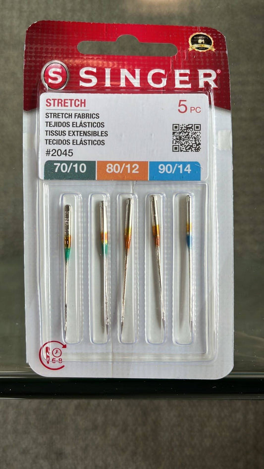 5 x Singer Stretch Needles (2045) 70/10, 80/11, 90/14